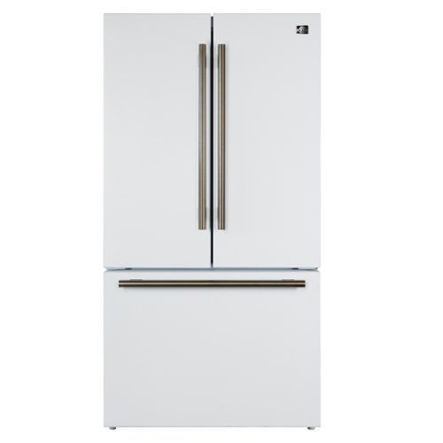 Forno Appliances - Rivello 27.4 Cu. Ft. French Door Refrigerator with Internal Water Dispenser - White