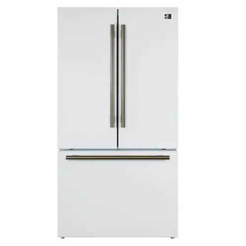 Front. Forno Appliances - Rivello 27.4 Cu. Ft. French Door Refrigerator with Internal Water Dispenser - White.