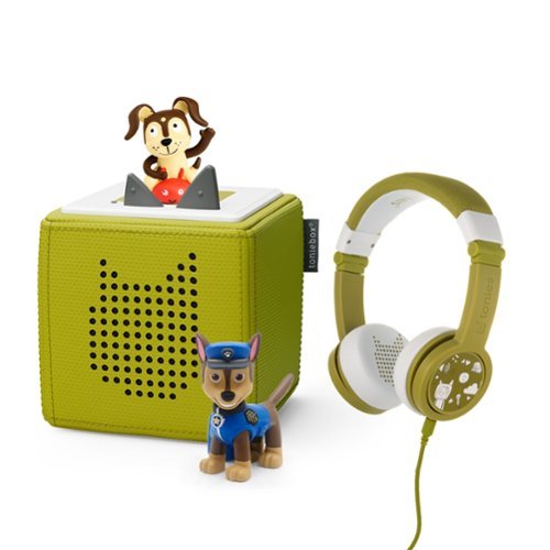 Tonies Toniebox Bundle with Playtime Puppy, Paw Patrol and Headphones – Screen-Free Audio Player ,Educational Experience - Green INTERNATIONAL SHIPPING