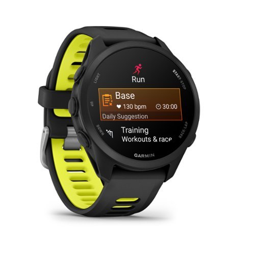 Garmin Forerunner 170 Music GPS Smartwatch 43 mm Fiber-Reinforced polymer - Black/Amp Yellow - (2026) SHOP ONLINE