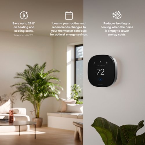 ecobee Smart Thermostat Premium - WiFi, Siri & Alexa Built-In, Smart Sensor, Air Quality Monitor - Black WORLDWIDE DELIVERY