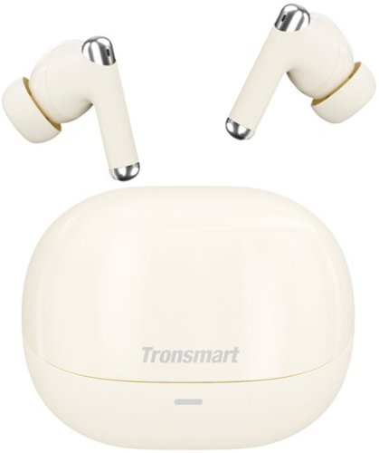 Tronsmart - Wireless Earbuds, 12mm Drivers with Big Bass, 4 Mics ENC Clear Call, 28H Bluetooth 5.3, Waterproof, Smart Touch Control - Beige