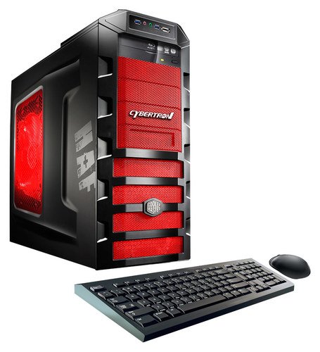  CybertronPC - Doom II Desktop - Intel Core i7 - 32GB Memory - 2TB Hard Drive + 120GB Solid State Drive - Black/Red