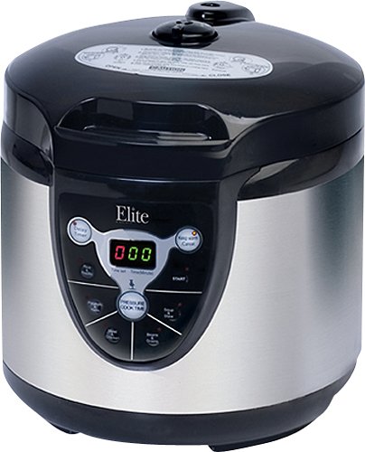  Elite Platinum - 6-Quart Pressure Cooker - Black/Stainless-Steel