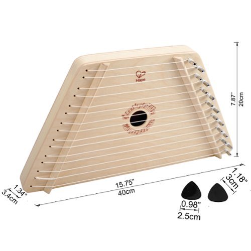 Hape Happy Harp Kid's Wooden Musical Instrument, Toddlers Ages 3+