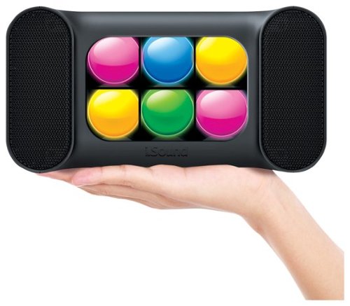 iSound - iGlowSound mini Portable Rechargeable Bluetooth Speaker - Black-Front_Standard 