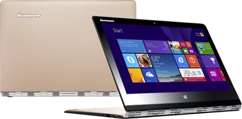 Lenovo - Yoga 3 Pro 2-in-1 13.3" Touch-Screen Laptop - Intel Core M - 8GB Memory - 512GB Solid State Drive - Champagne Gold-Front_Standard 