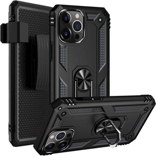 SaharaCase Kickstand with Belt Clip Case for Apple iPhone 13 Pro Max - Black GLOBAL SHIPPING