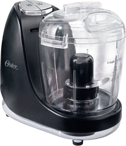  Oster - Oster® 3-Cup Mini Food Chopper with Whisk, Black - Black