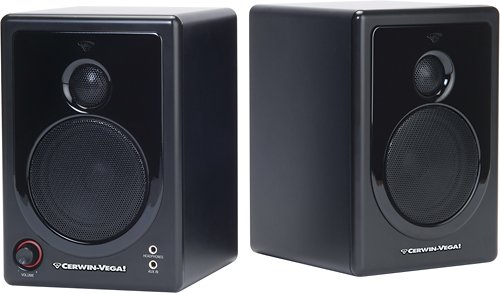  Cerwin Vega - 2.0 Powered Desktop Speaker (2-Piece) - Black