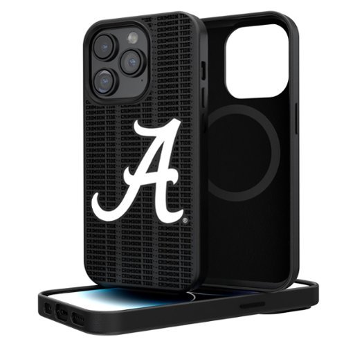 Keyscaper - NCAA - Alabama Crimson Tide Secondary Logo iPhone Magnetic Bump Case - 16 Pro Max - Black-Front_Standard 