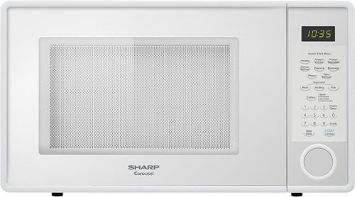  Sharp - 1.3 Cu. Ft. Mid-Size Microwave - White