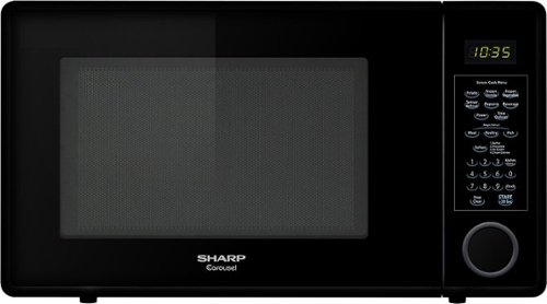  Sharp - 1.3 Cu. Ft. Mid-Size Microwave - Black