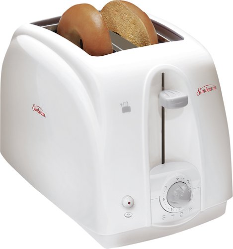  Sunbeam - 2-Slice Wide-Slot Toaster - White