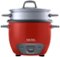AROMA - 6-Cup Rice Cooker - Red-Front_Standard
