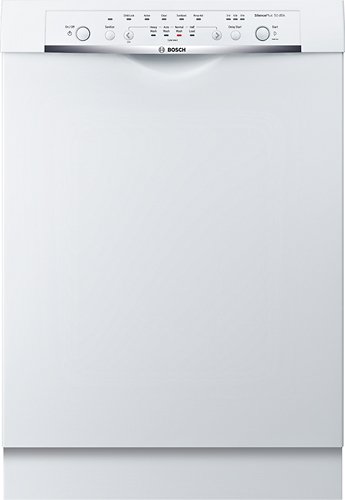  Bosch - Evolution Ascenta 24&quot; Front Control Tall Tub Built-In Dishwasher with Stainless-Steel Tub - White