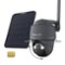Reolink - Go Series G440 4K 8MP Solar Outdoor Wireless 4G LTE Pan Tilt Security Camera with SIM Card - Gray-Front_Standard