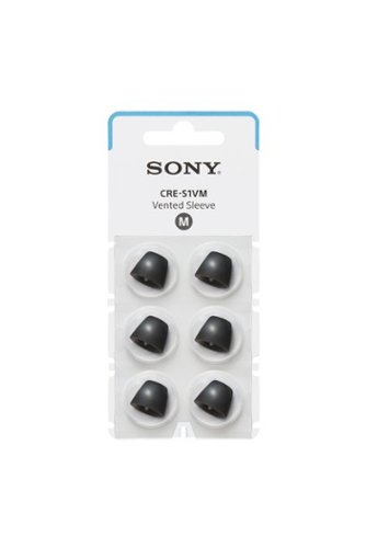 Sony - OTC Hearing Aid Vented Sleeve for CRE-C10 - Black-Front_Standard 