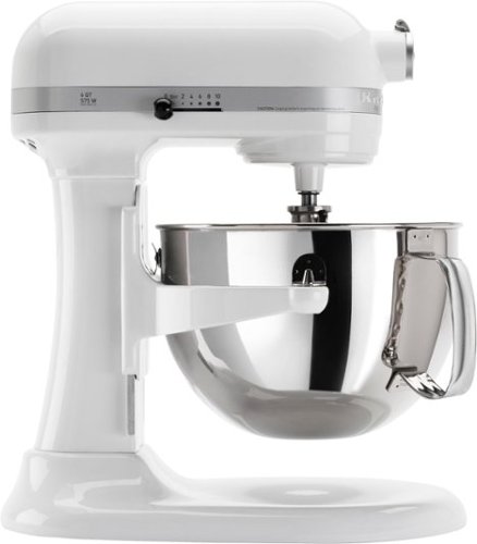  KitchenAid - KitchenAid® Professional 600™ Series 6 Quart Bowl-Lift Stand Mixer - KP26M1X - White