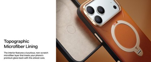 TORRAS Ostand Q3 Vegan Leather iPhone 17 Pro Max Case: 360
