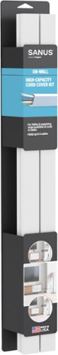 Sanus On-Wall Cable Concealer High Capacity Cord Cover Kit for Mounted TVs (Holds Up to 6 Cables) - White BUY IN MIDDLE EAST