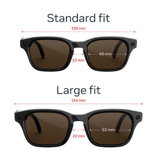 Meta Adventurer Large - Smart AI glasses for Women, Men — Meta AI, 12MP Camera, Live Translate— 3K HD resolution-Brown Lenses - Classic Black BUY IN AUSTRALIA