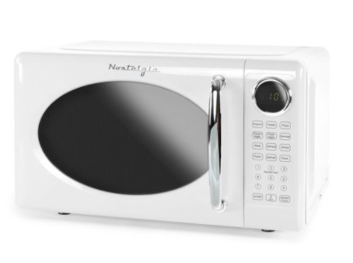 Nostalgia - Retro 0.7 cu. ft. 700-Watt Countertop Microwave - White-Front_Standard 