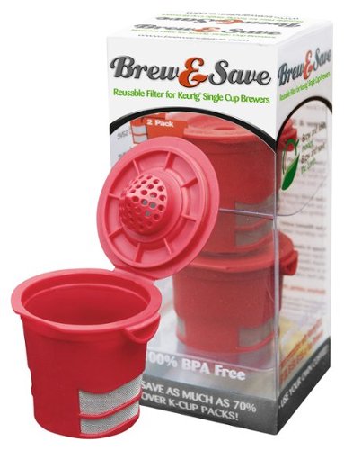  Ekobrew - Brew &amp; Save Reusable Filter for Select Keurig Single-Serve Coffee Brewers - Red