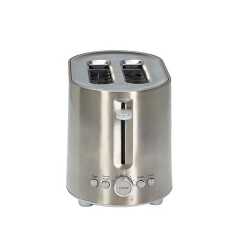 Café - Express Finish 2-Slice Toaster with Extra Wide Slots and 4 Preset Toasting Functions - Stainless Steel