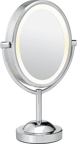  Conair - 1X/7X Oval Chrome Incandescent Lighted Mirror - Silver