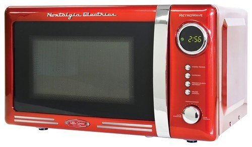  Nostalgia - Retro Series 0.7 Cu. Ft. Compact Microwave - Red