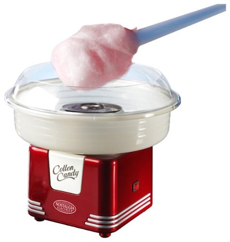  Nostalgia - Retro Series Hard and Sugar-Free Candy Cotton Candy Maker - Red