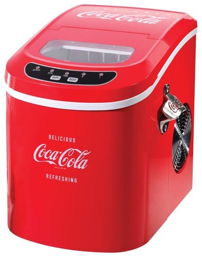  Nostalgia Electrics - Coca-Cola Series 10&quot; 26-Lb. Freestanding Icemaker - Red