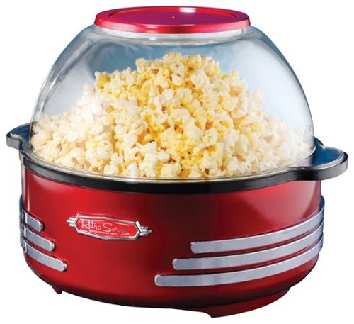  Nostalgia Electrics - 24-Cup Retro Series Stirring Popcorn Maker - Red