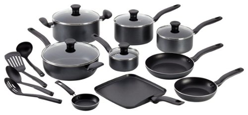  T-Fal - Initiatives 18-Piece Cookware Set - Gray