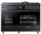 Dacor - Contemporary 6.6 Cu. Ft. Slide-In Double Oven Dual Fuel Four-Part Pure Convection Range with GreenClean and Griddle - Graphite Steel-Front_Standard