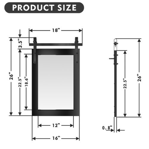 LOVMOR Rectangle Framed Wall Bathroom Vanity Mirror Accent Mirror - 18 x 26 - Black HOW TO BUY