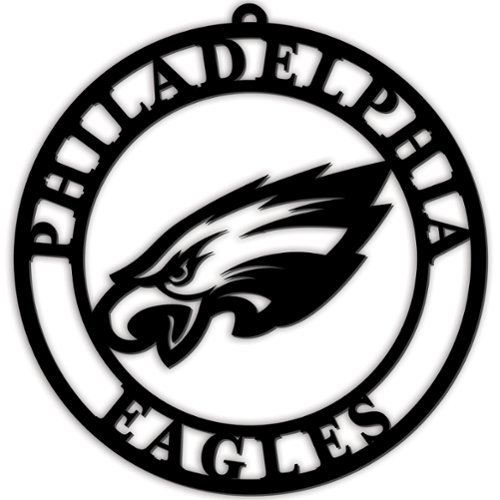 Fan Creations - Philadelphia Eagles 16'' Team Logo Cutout - Black-Front_Standard 