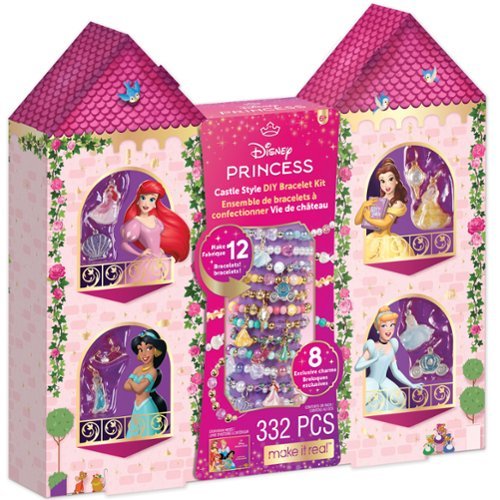 Make It Real - Make It Real: Disney Princess: Castle Style DIY Bracelet Kit,6+