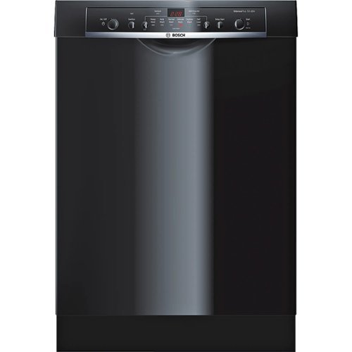 Bosch - 100 Series 24" Front Control Tall Tub Built-In Dishwasher with Stainless-Steel Tub - Black