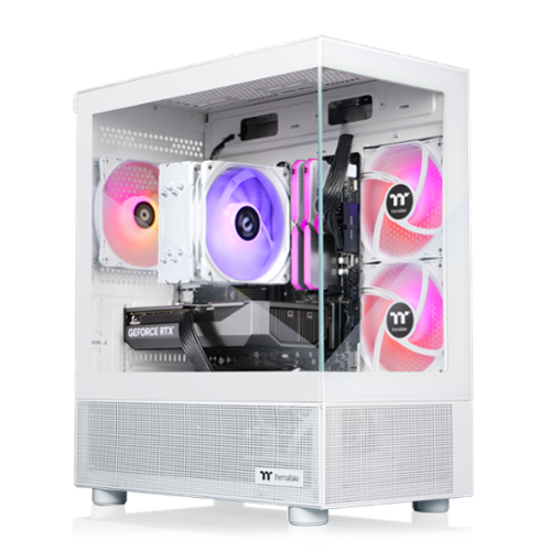 Thermaltake - LCGS View 8760TS-170 Gaming Desktop AMD Ryzen 7 8700F, 32GB Memory, NVIDIA GeForce RTX 5060 Ti 8G, 1TB SSD NVMe M.2 - White