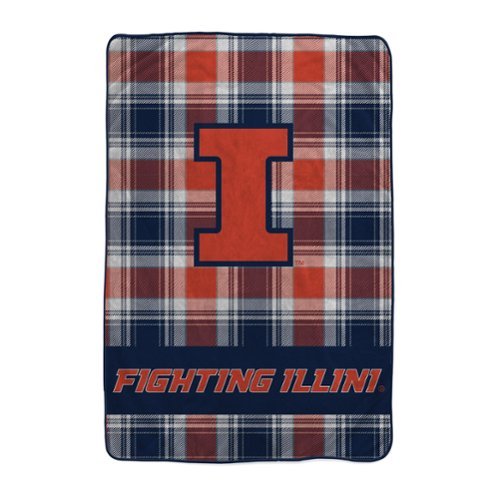 Pegasus - Illinois Fighting Illini 66" x 95" Oversized Plaid FAN-mily Ultra Cozy Blanket - Multicolor-Front_Standard 
