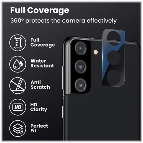 SaharaCase ZeroDamage Camera Lens Protector for Samsung Galaxy S21 FE 5G (2-Pack) - Clear/Black GLOBAL SHIPPING