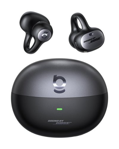 Baseus - Inspire XC1 Open Ear Clip-On Earbuds - Sound by Bose, Dolby Audio, Hybrid 2-Way Driver, IP66 - Black-Front_Standard 