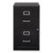 OSP Home Furnishings - 2 Drawer Locking Metal File Cabinet - Black-Front_Standard 