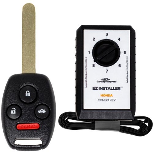 Car Keys Express - Honda Simple Key - 4 Button Remote and Key Combo with Trunk and programming device - Black