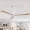 Parrot Uncle - 52" Modern 3-Blade Ceiling Fan with Reversible DC Motor, 6-Speed, Remote Control, No Light - White-Front_Standard