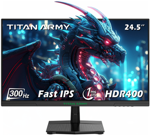 Titan-army - P2510HS 24.5 Gaming Monitor, CSOT Fast IPS 1ms GTG 300Hz 19201080 FHD FreeSync 121% sRGB with HDR400 - 300Hz 24.5inch FHD