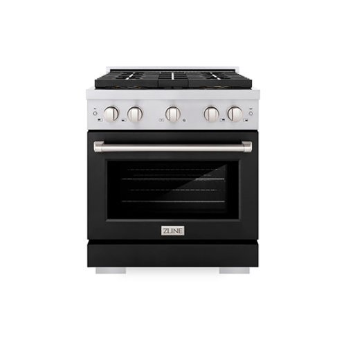 ZLINE - 30 in. 4.2 cu. ft. Freestanding Paramount Dual Fuel Range with DuoPro Cooktop and Electric Oven - Black Matte