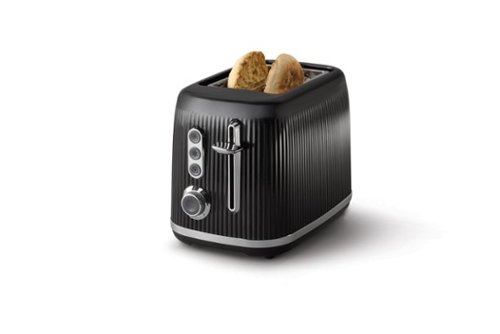 Oster - 2-Slice Toaster with Quick-Check Lever, Extra-Wide Slots, Impressions Collection - Black-Front_Standard 